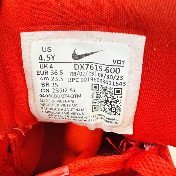 Nike Shoes Kids Boy 4.5Y Red White Black Star Runner 4 Athletic Running Sneakers - Picture 11 of 12